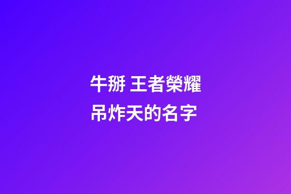 牛掰 王者榮耀吊炸天的名字